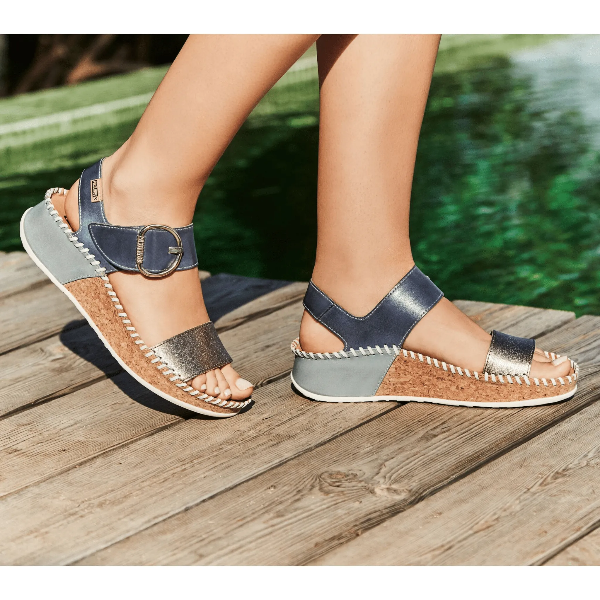 Marina Platform Back Strap | Leather | Stone