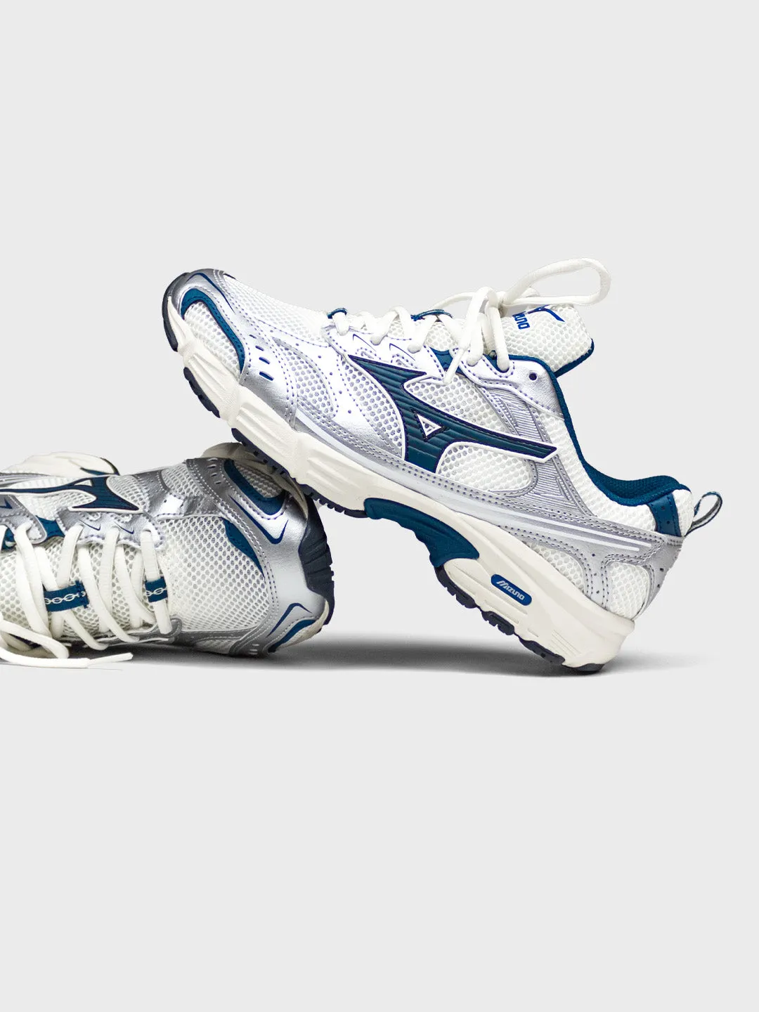 Mizuno MXR Sport Sneakers | White/Majolica Blue