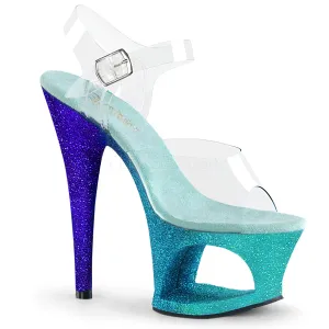 MOON-708OMBRE  Clear/Aqua-Blue Ombre