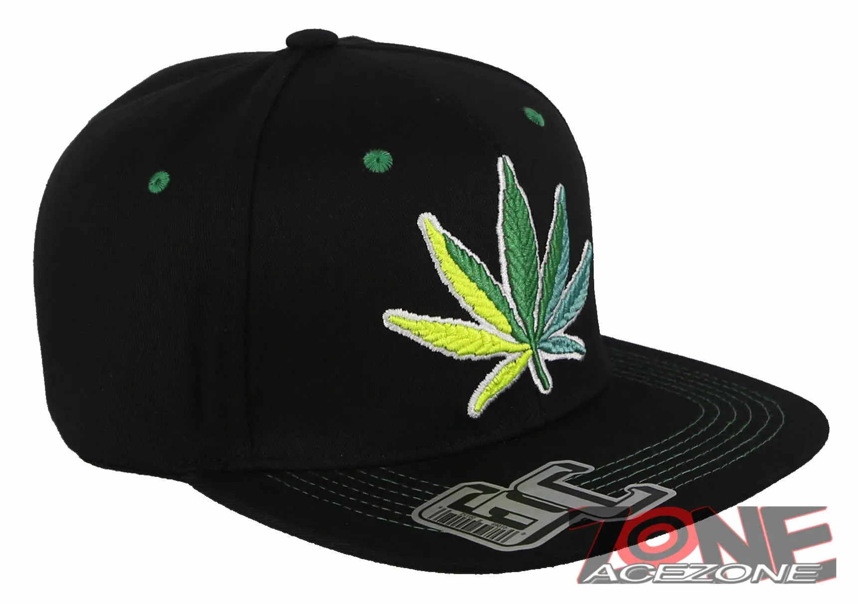 NEW 420 MARIJUANA WEED CANNABIS FLAT BILL COTTON SNAPBACK BASEBALL CAP HAT BLACK