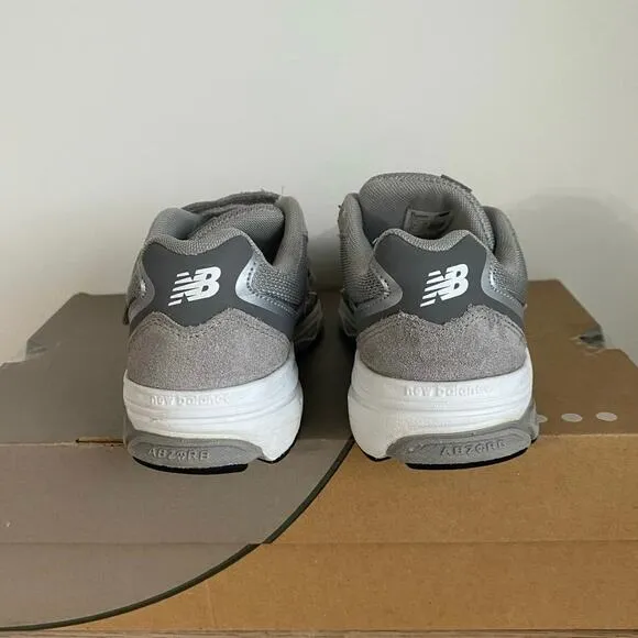 New Balance 888 Grey/White Hook &amp; Loop Kids Sneakers - SZ 3 Y Wide
