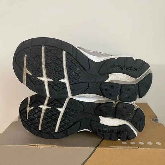 New Balance 888 Grey/White Hook &amp; Loop Kids Sneakers - SZ 3 Y Wide