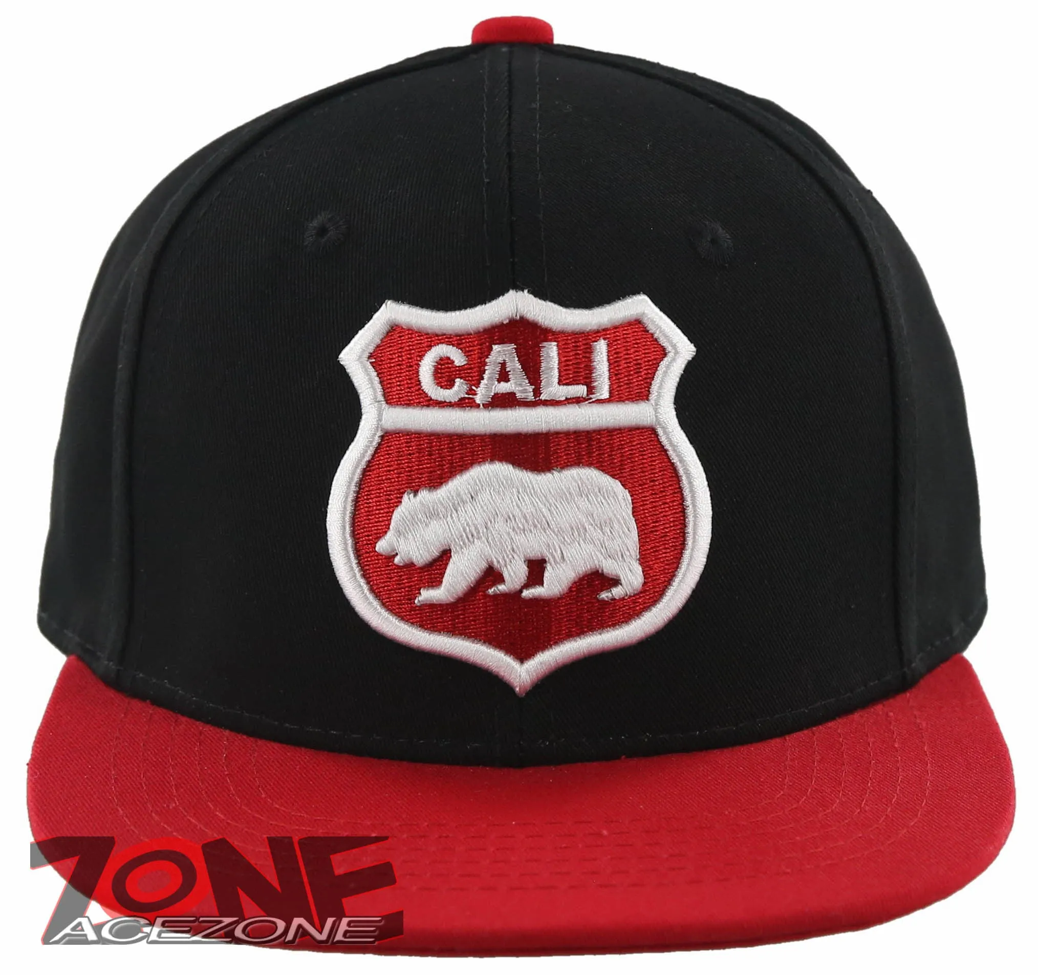 NEW! FLAT BILL CALIFORNIA CALI BEAR SNAPBACK CAP HAT BLACK