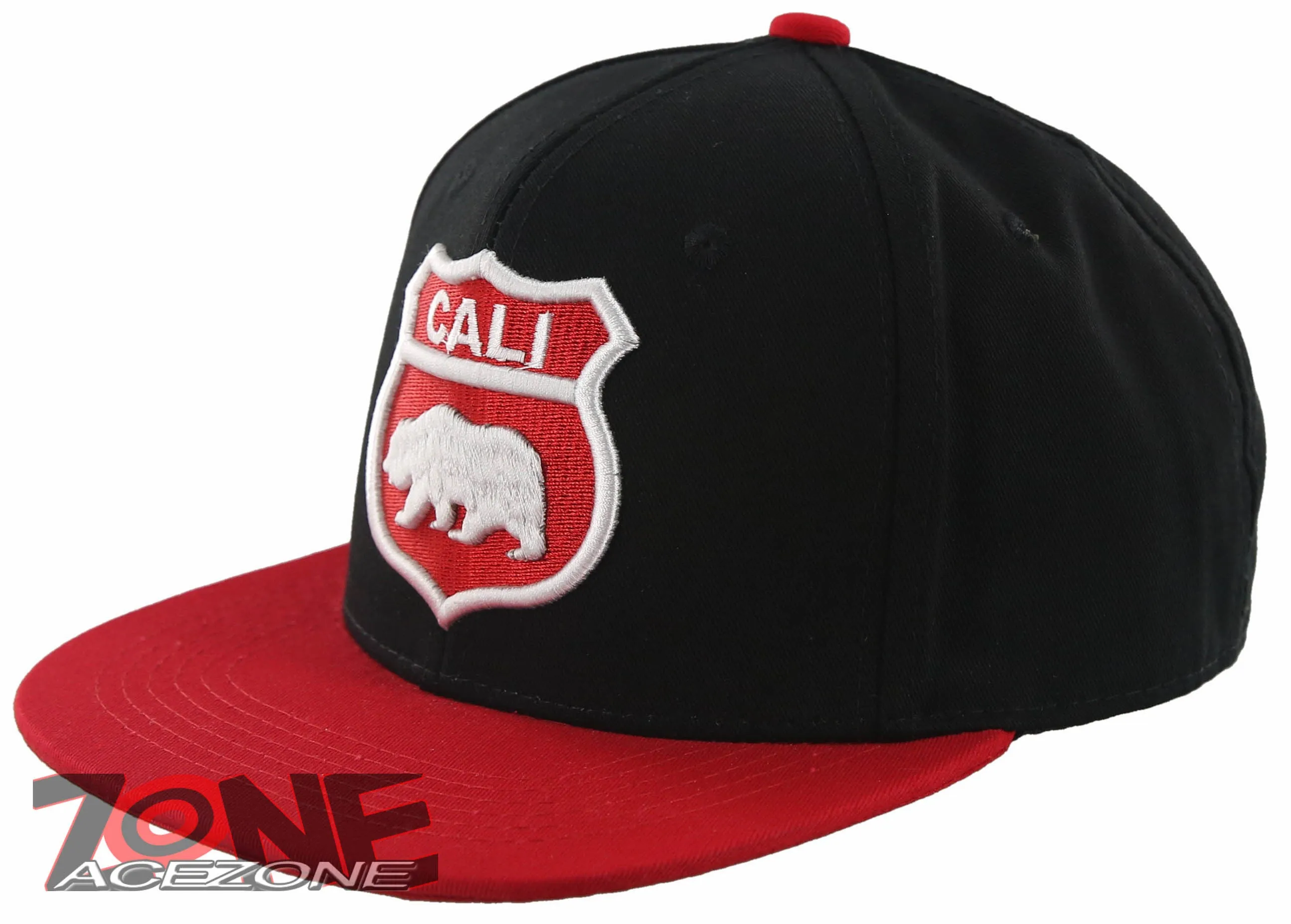 NEW! FLAT BILL CALIFORNIA CALI BEAR SNAPBACK CAP HAT BLACK