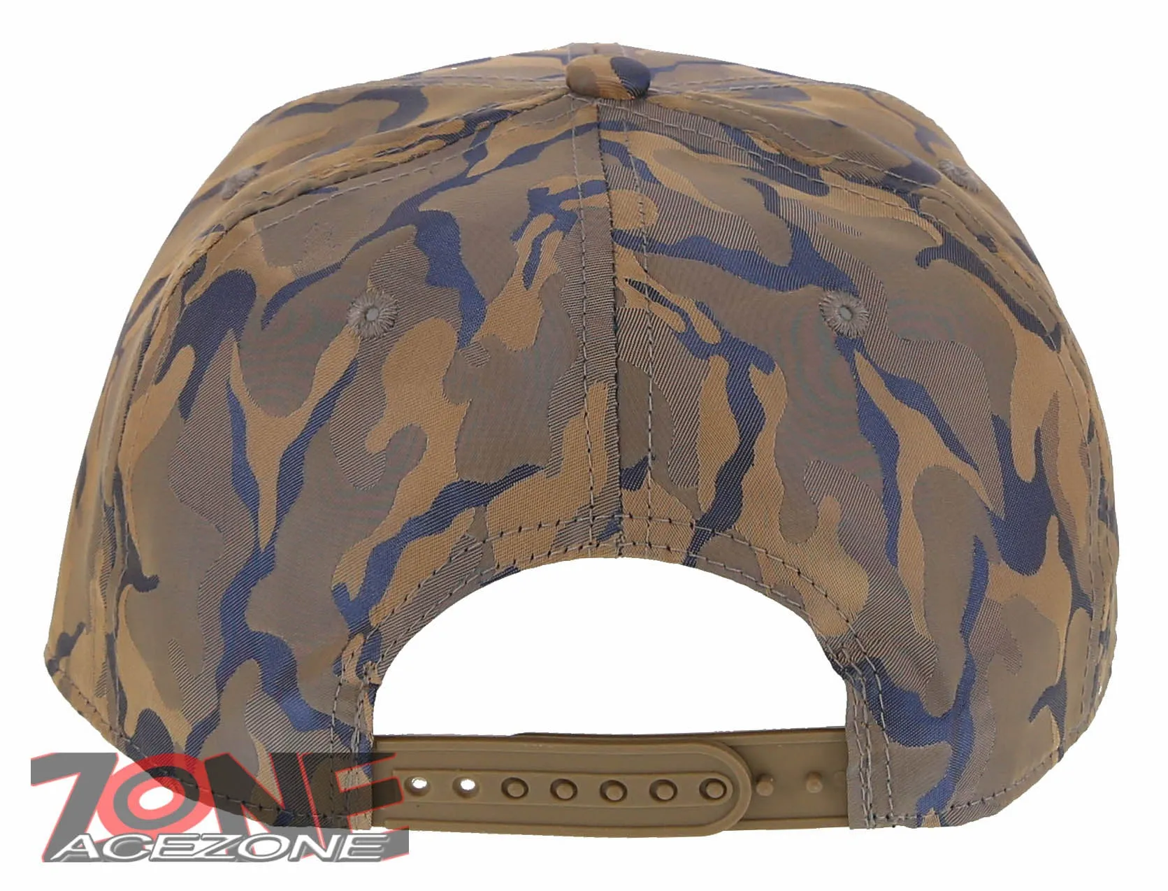 NEW! STAY TUNED FLAT BILL SNAPBACK BASEBALL CAP HAT CAMOUFLAGE KHAKI BLUE
