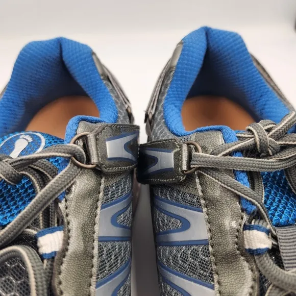 Orthofeet Sprint Tie-Less Sneaker Mens 13 2E Comfort Shoe Gray Blue Extra Wide