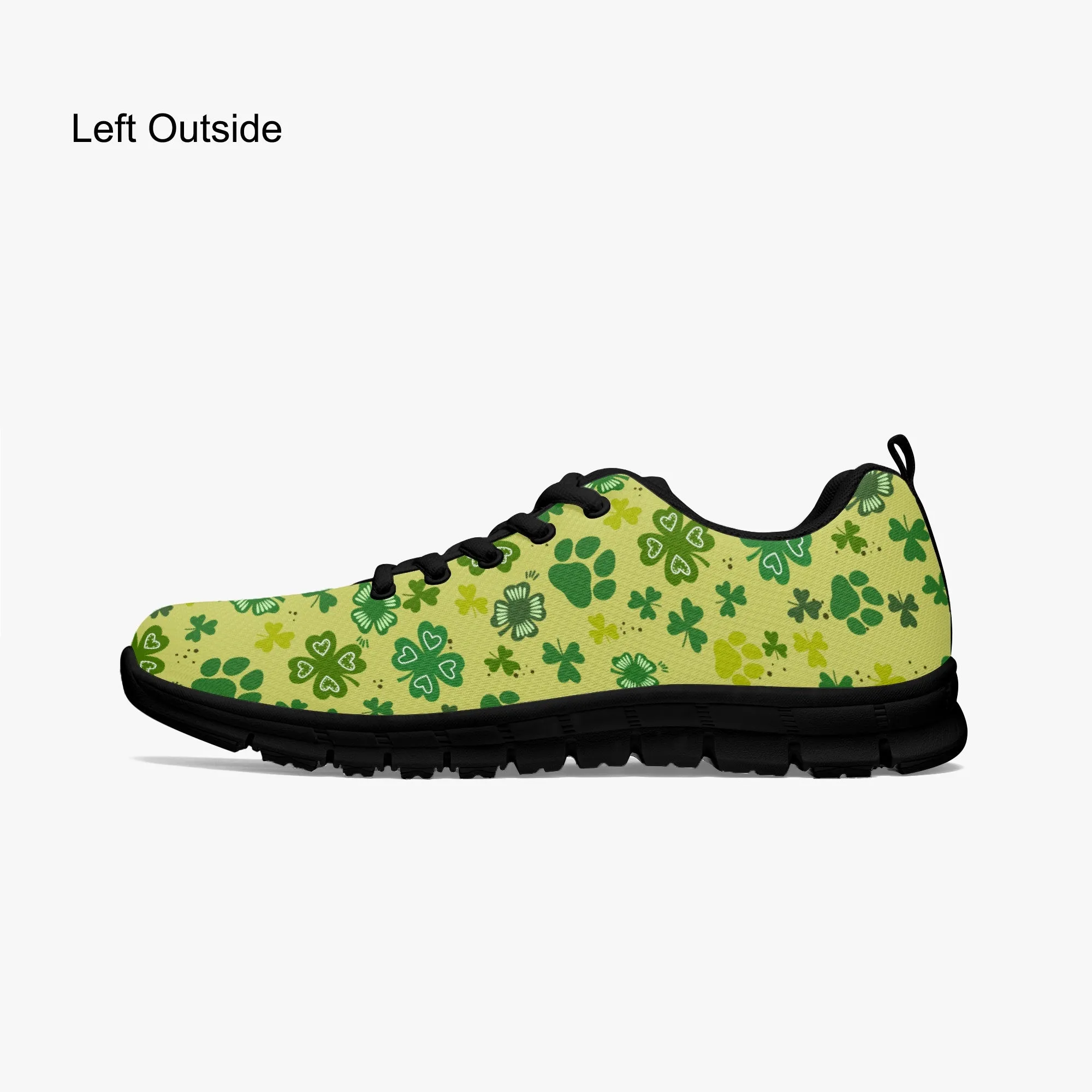 Paw Shamrock Sneakers for Men Women, Running Shoes For Dog Lovers, St Patrick's Day Gifts