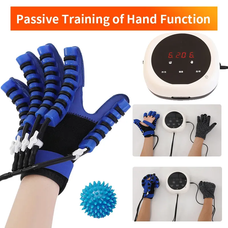 Premium Hand Rehabilitation Robot Gloves for Stroke Recovery | Physiotherapy Tool for Hemiplegia | Finger Trainer for Adults & Children | Independent Air Valve & Mirror Mode | Portable Design