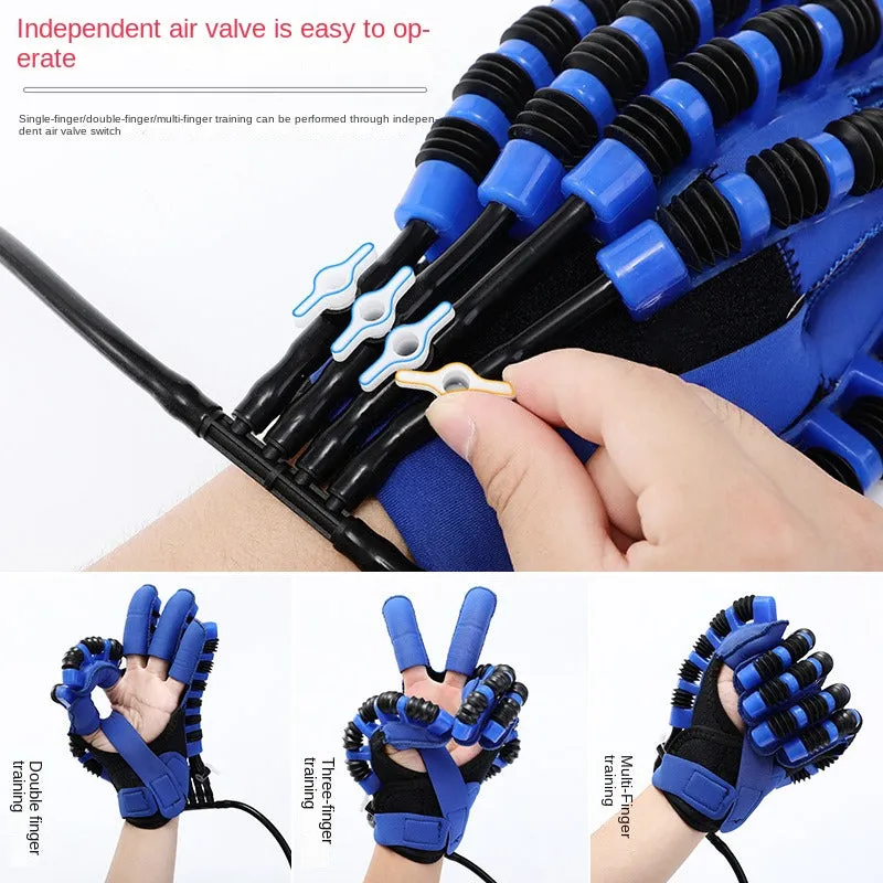 Premium Hand Rehabilitation Robot Gloves for Stroke Recovery | Physiotherapy Tool for Hemiplegia | Finger Trainer for Adults & Children | Independent Air Valve & Mirror Mode | Portable Design