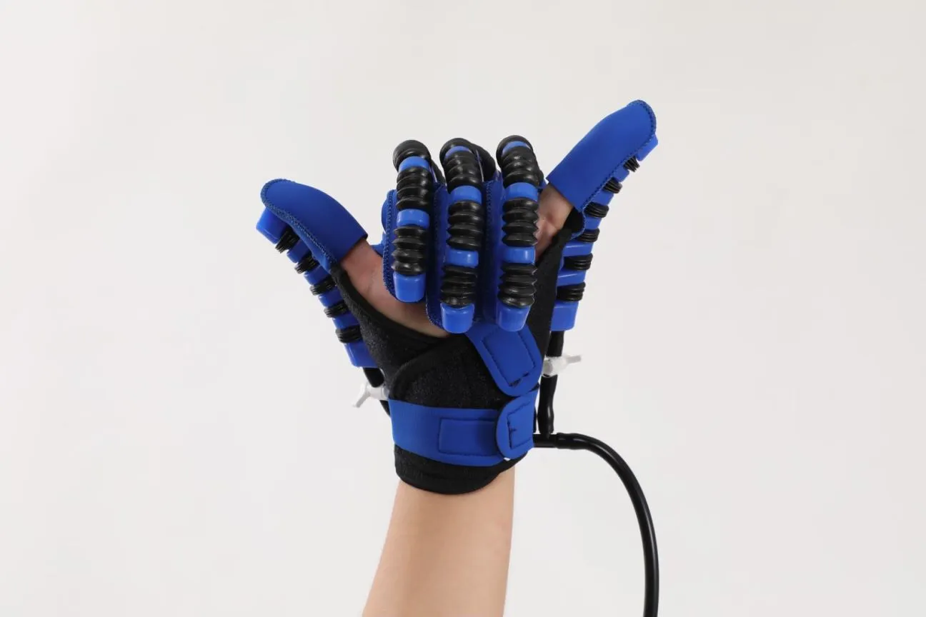 Premium Hand Rehabilitation Robot Gloves for Stroke Recovery | Physiotherapy Tool for Hemiplegia | Finger Trainer for Adults & Children | Independent Air Valve & Mirror Mode | Portable Design