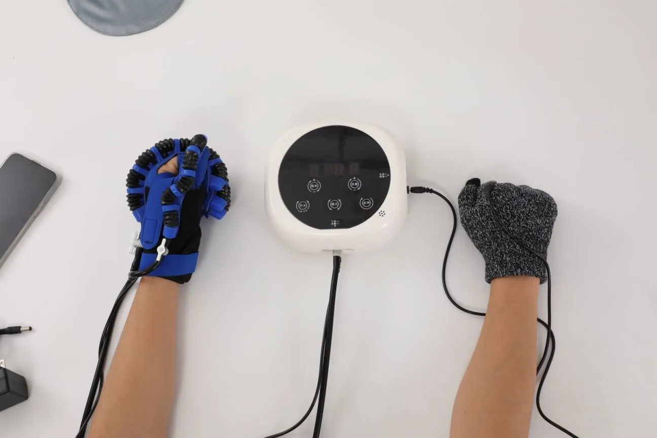 Premium Hand Rehabilitation Robot Gloves for Stroke Recovery | Physiotherapy Tool for Hemiplegia | Finger Trainer for Adults & Children | Independent Air Valve & Mirror Mode | Portable Design