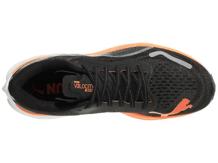 PUMA | Velocity Nitro 3 | Men's | Puma Black/Puma Silver/Neon Citrus