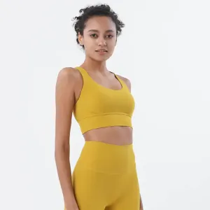 Rachael Scoop Neck Strappy Back Longline Sports Bra