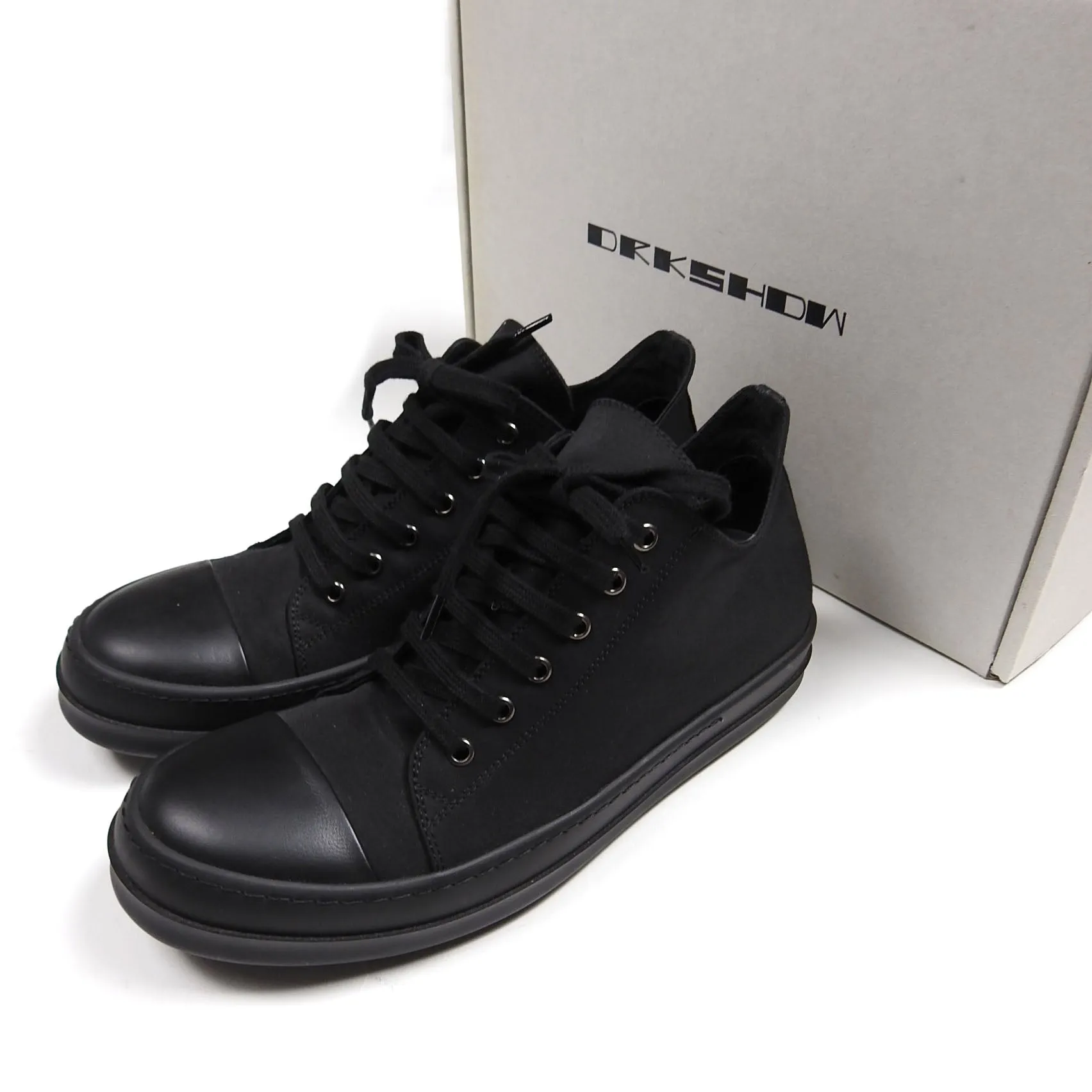 Rick Owens DRKSHDW Black Low Sneaker Size 41.5