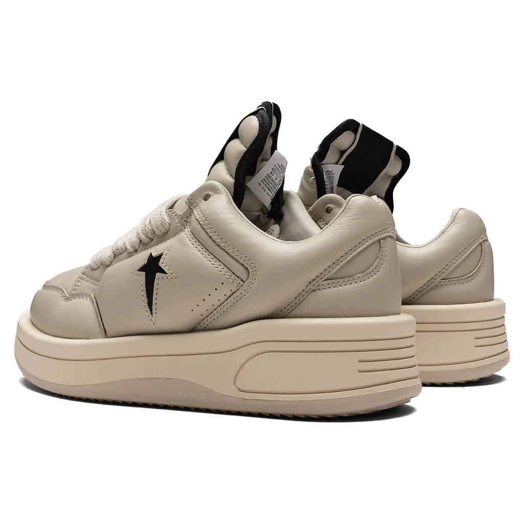Rick Owens DRKSHDW x Converse Turbowpn Ox Leather Shoes - Oyster/Black