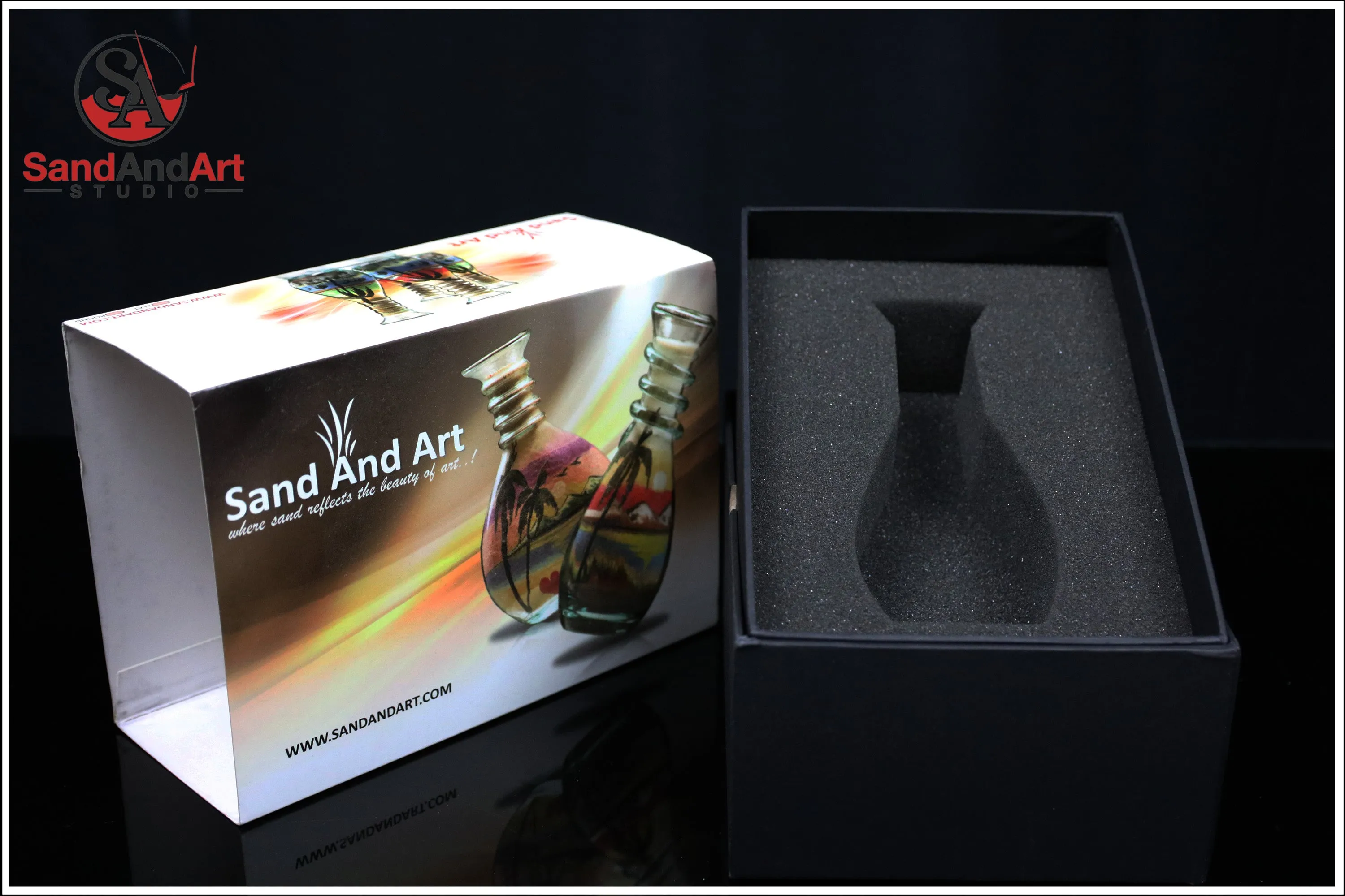 Sand Painting In Glass