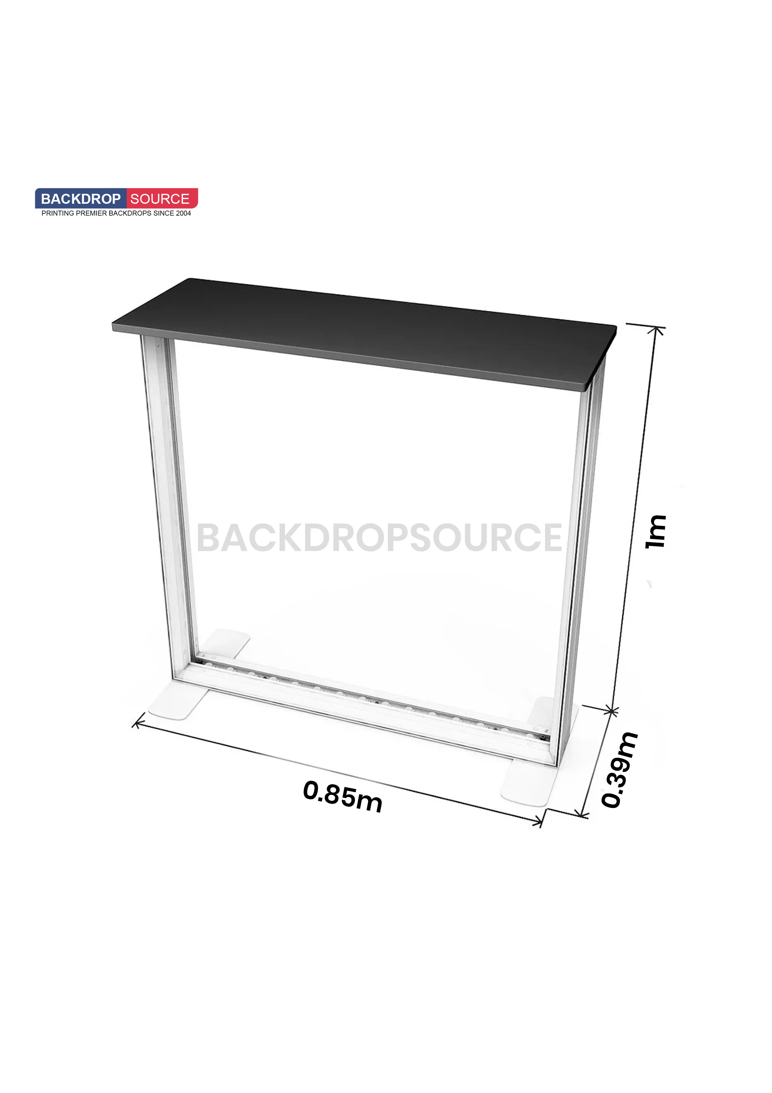 SEG Light Box Display Counter - 1m H
