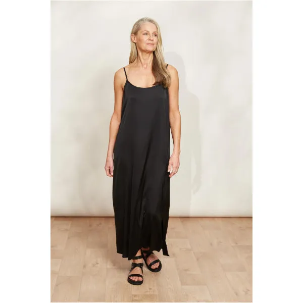 Silky Tank Maxi Dress - Black