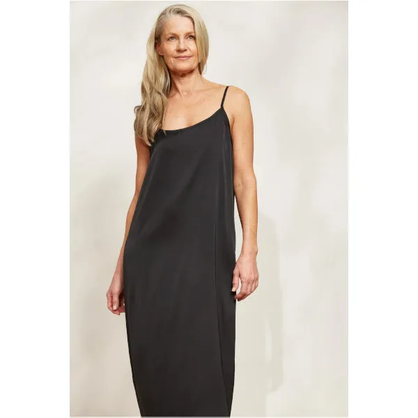 Silky Tank Maxi Dress - Black