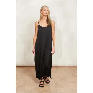 Silky Tank Maxi Dress - Black