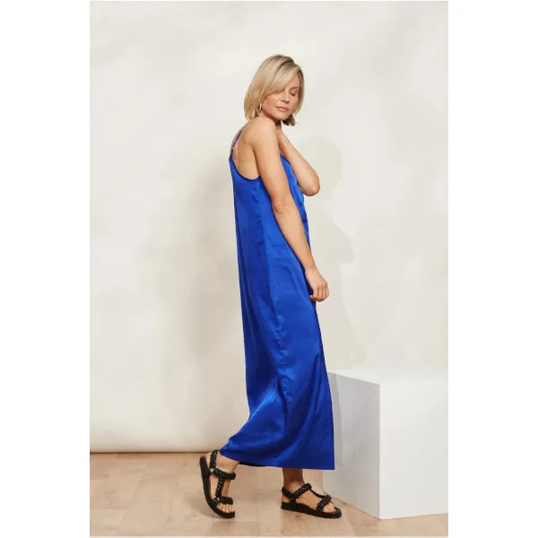 Silky Tank Maxi Dress - Blue