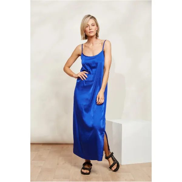 Silky Tank Maxi Dress - Blue