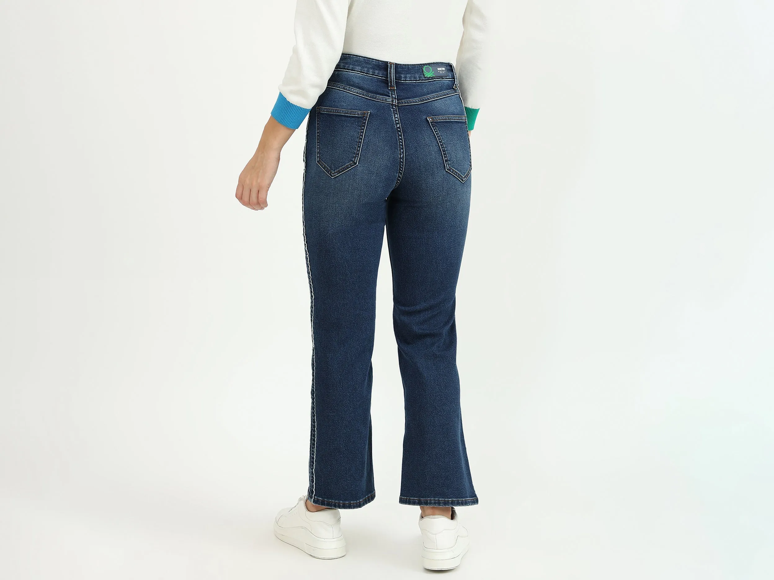Solid Bootleg Jeans