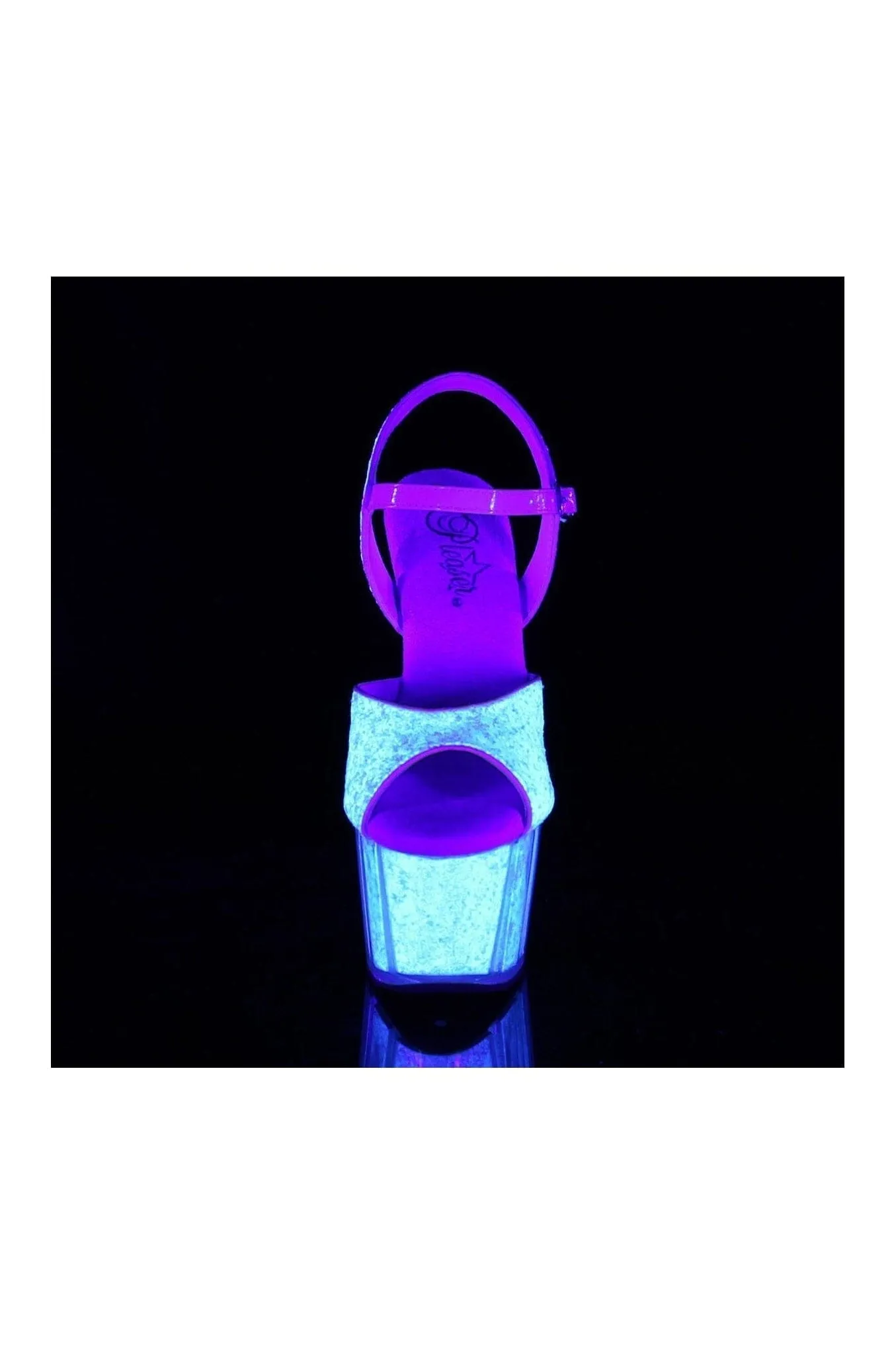 SS-ADORE-710UVG Exotic Sandal | Neon Glitter
