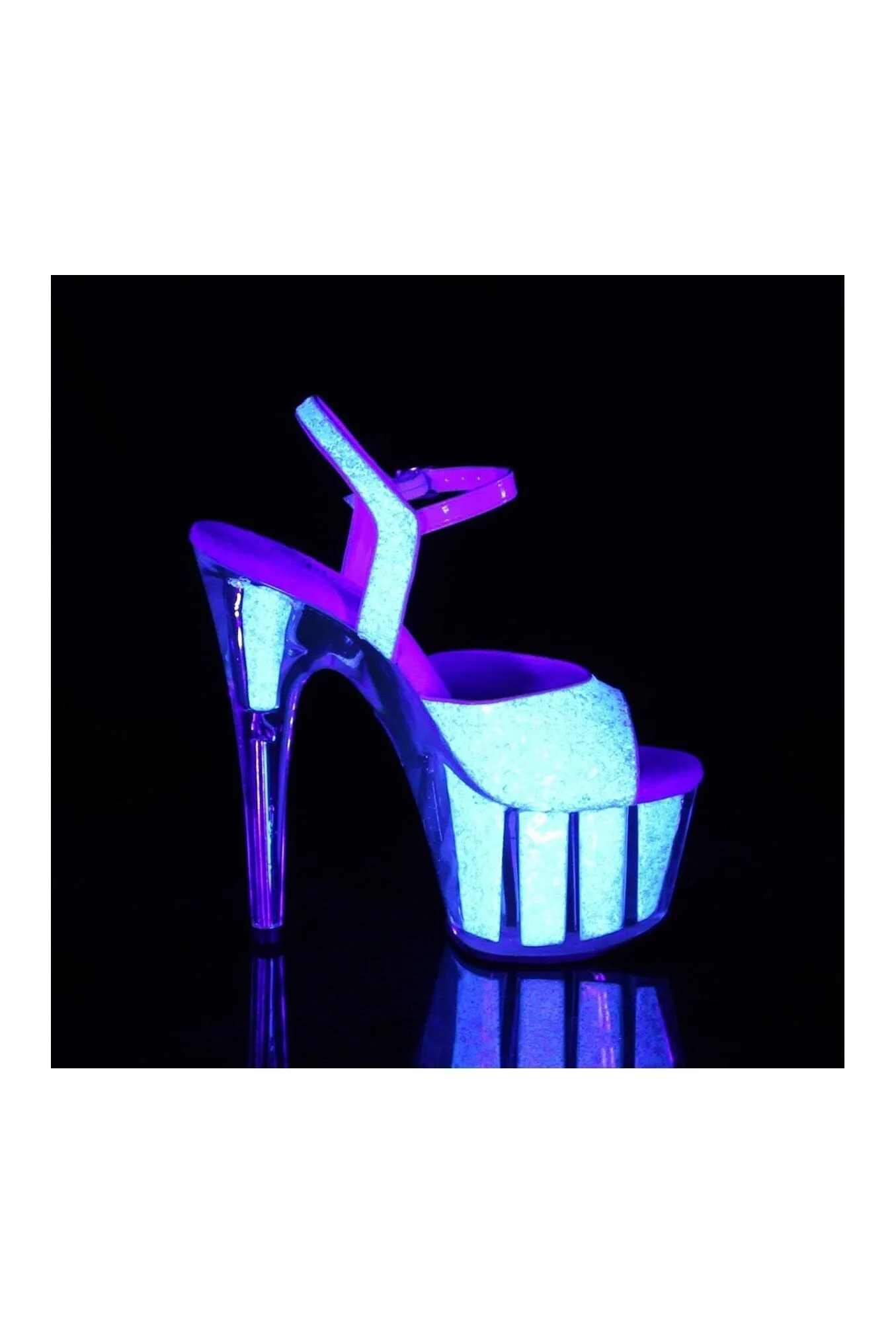 SS-ADORE-710UVG Exotic Sandal | Neon Glitter