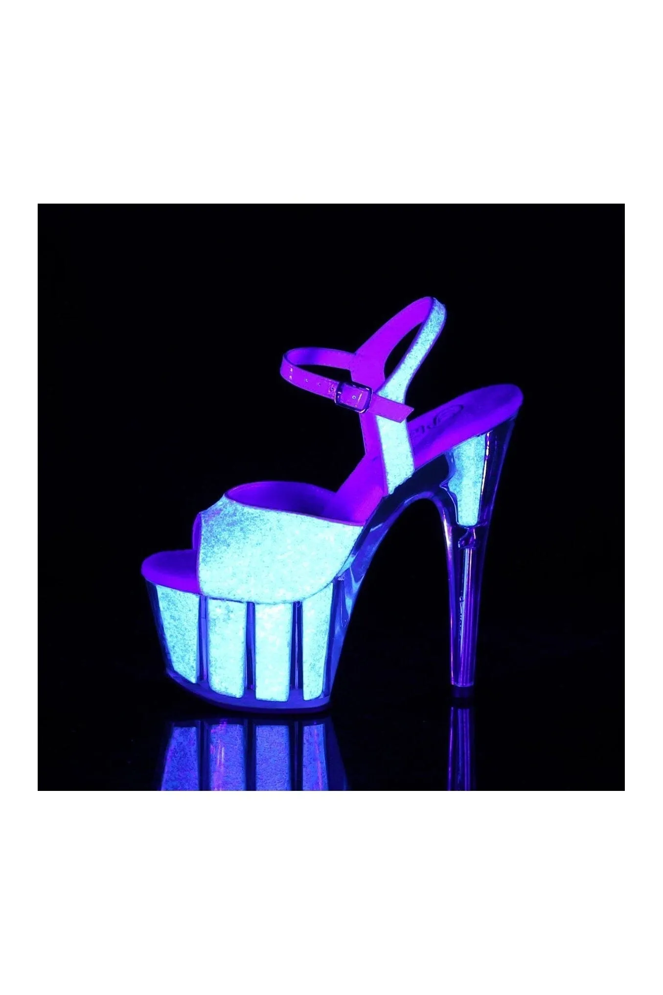 SS-ADORE-710UVG Exotic Sandal | Neon Glitter