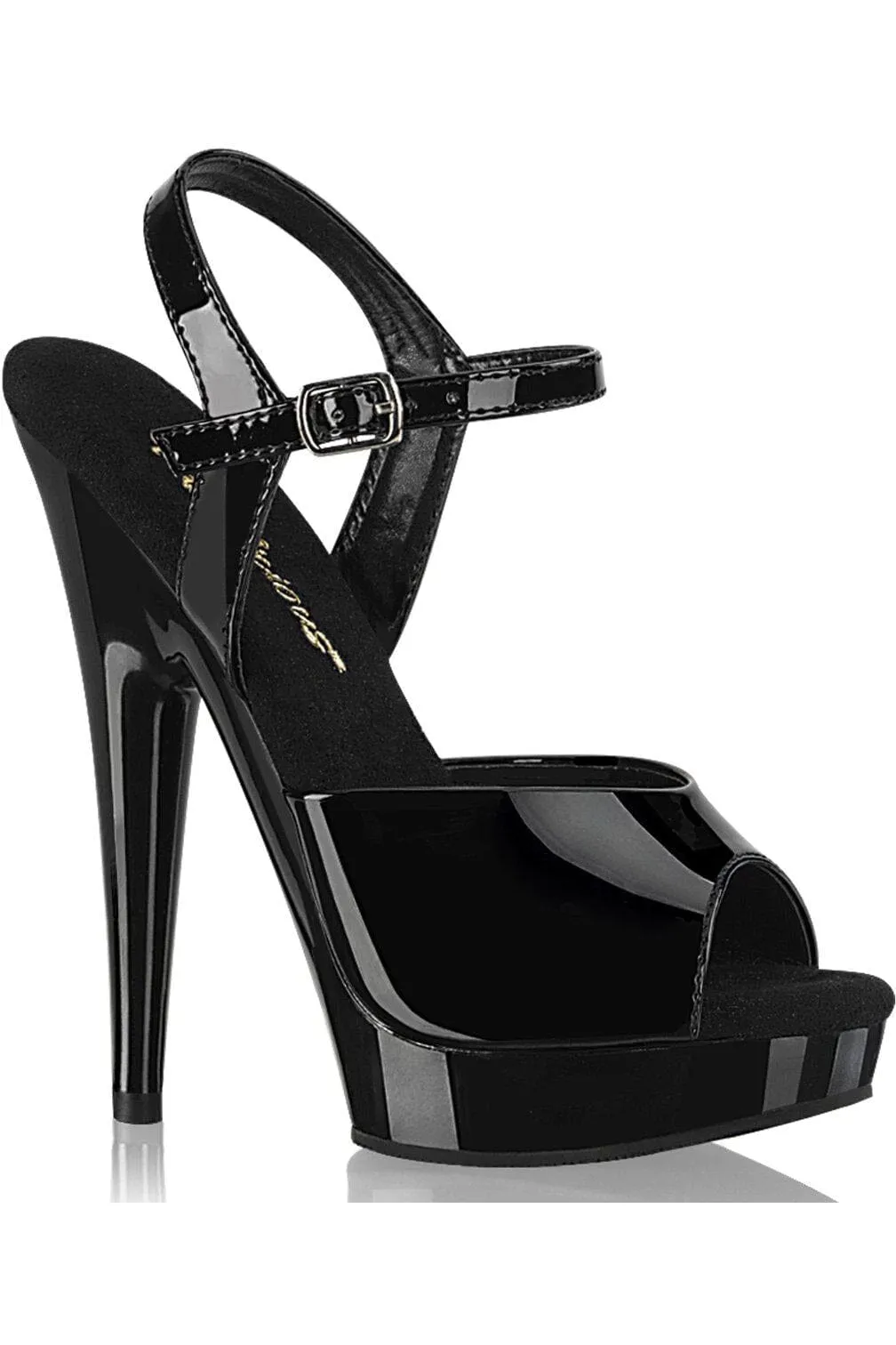 SS-SULTRY-609 Sandal | Black Patent