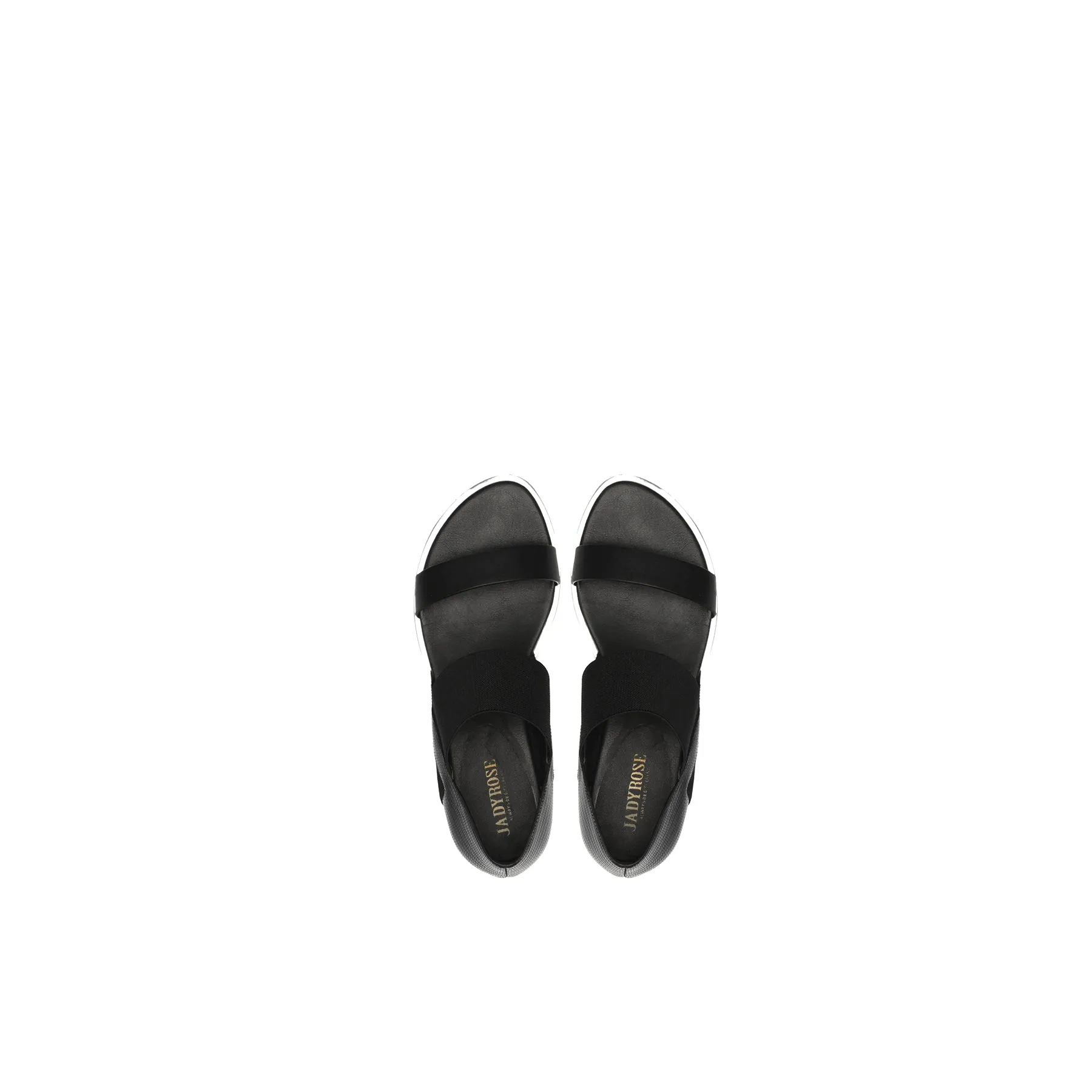 Strap-Detail Leather Sandal - Black