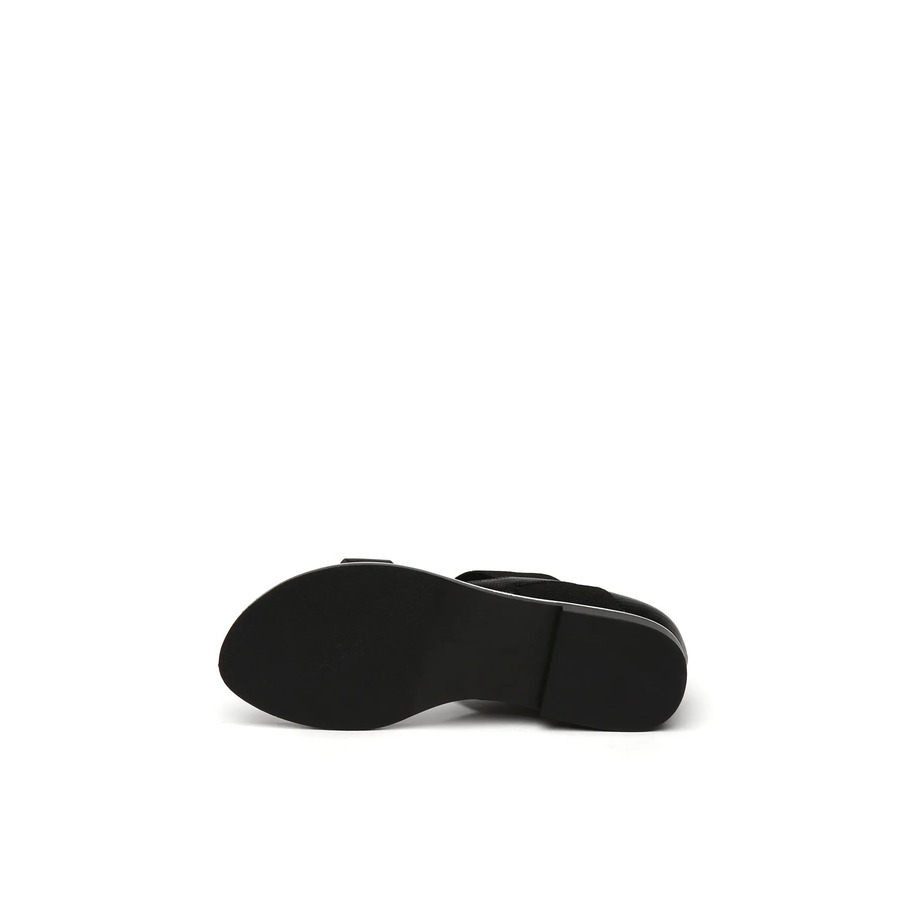 Strap-Detail Leather Sandal - Black