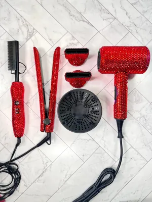 Stylepro Bling Flatiron, Hot Comb, & Dryer Trio