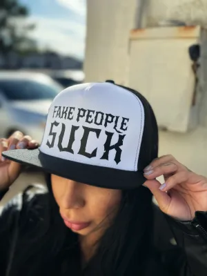 SUCK BLACK & WHITE HAT