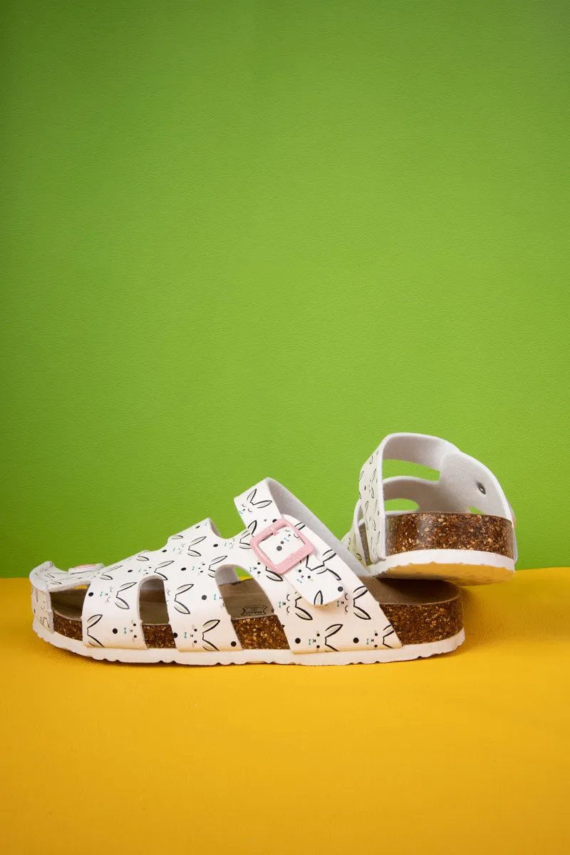 Summer Picnic Cut-Out Clog - Cream