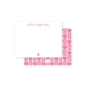 Sweet Floral Notecards // peony   coral