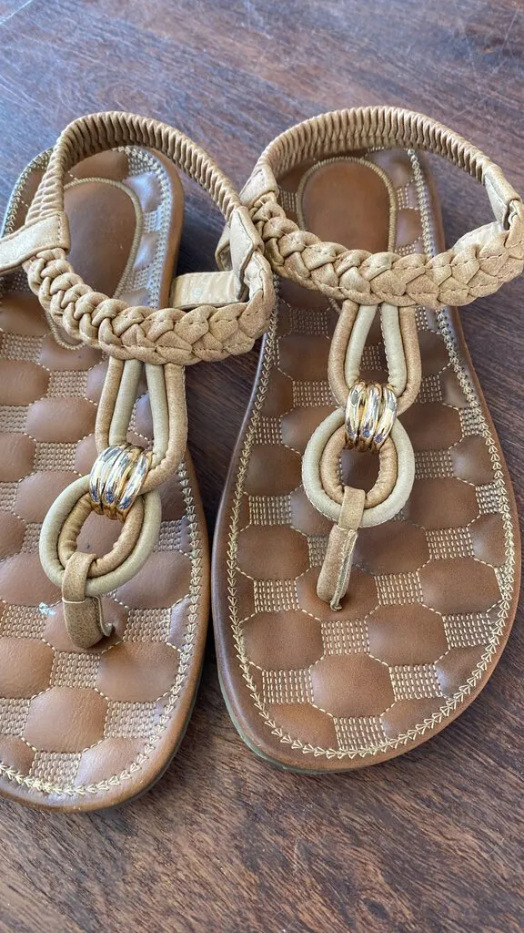 T Strap Flat Sandals
