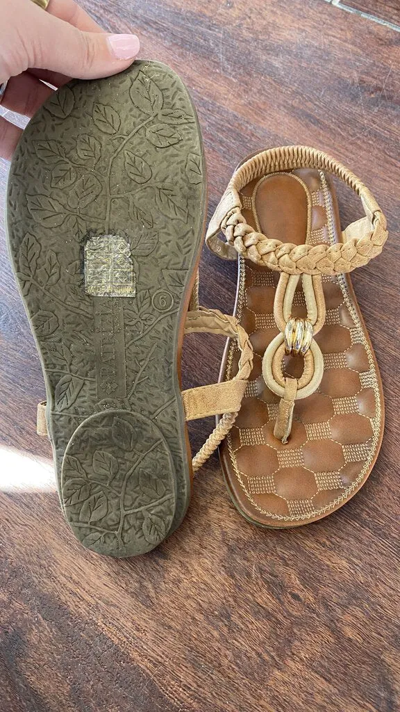 T Strap Flat Sandals