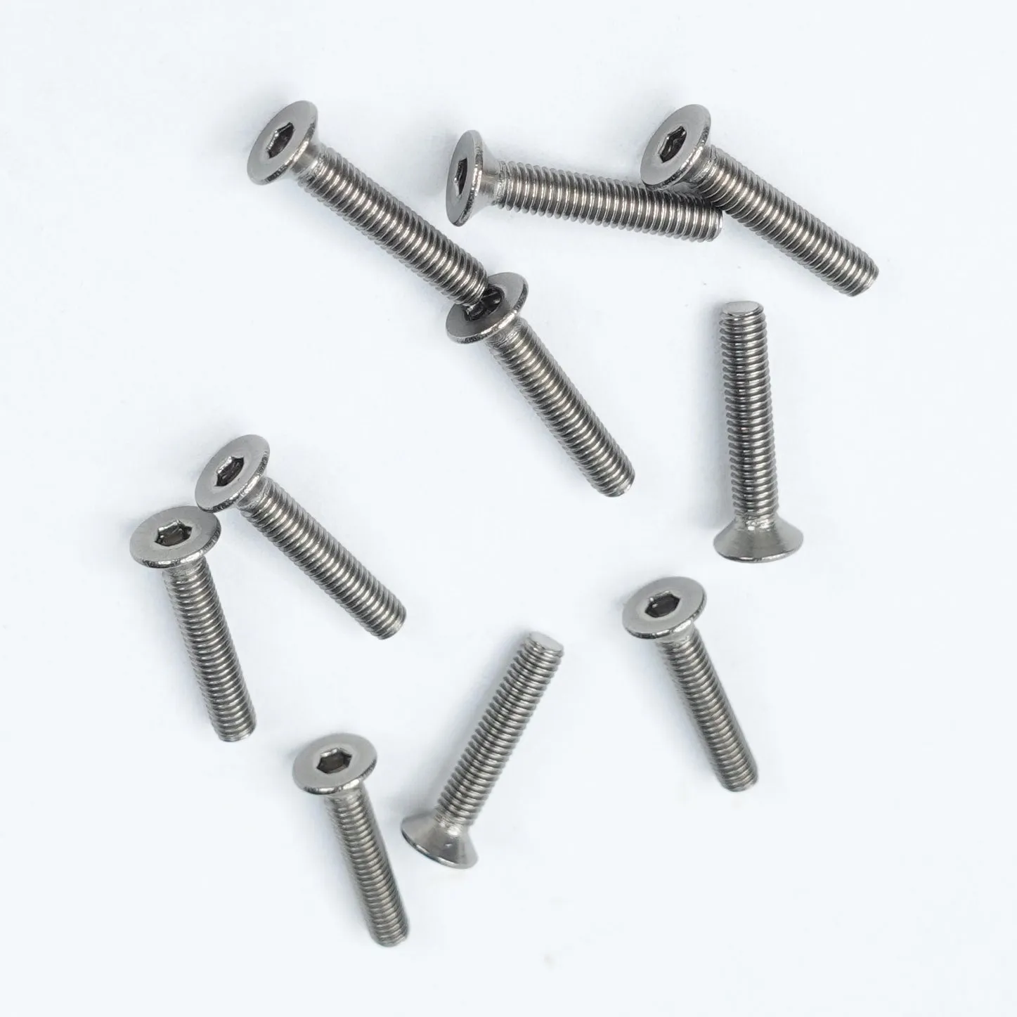 Titanium Flat Head Hex Socket - Machine (10 Pcs)
