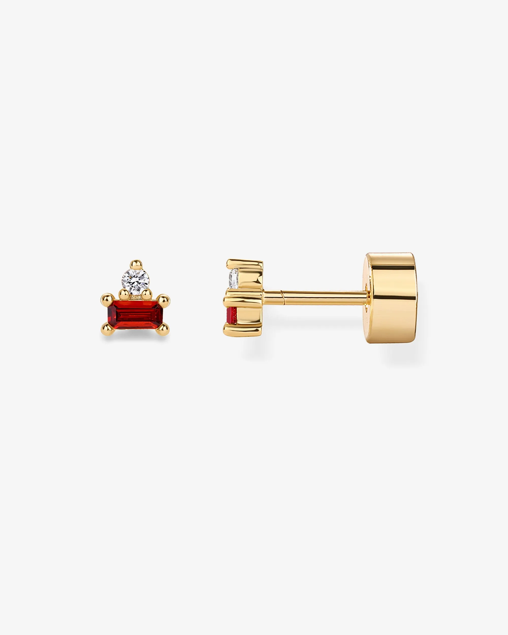 Two-Tone Gemstone Studs