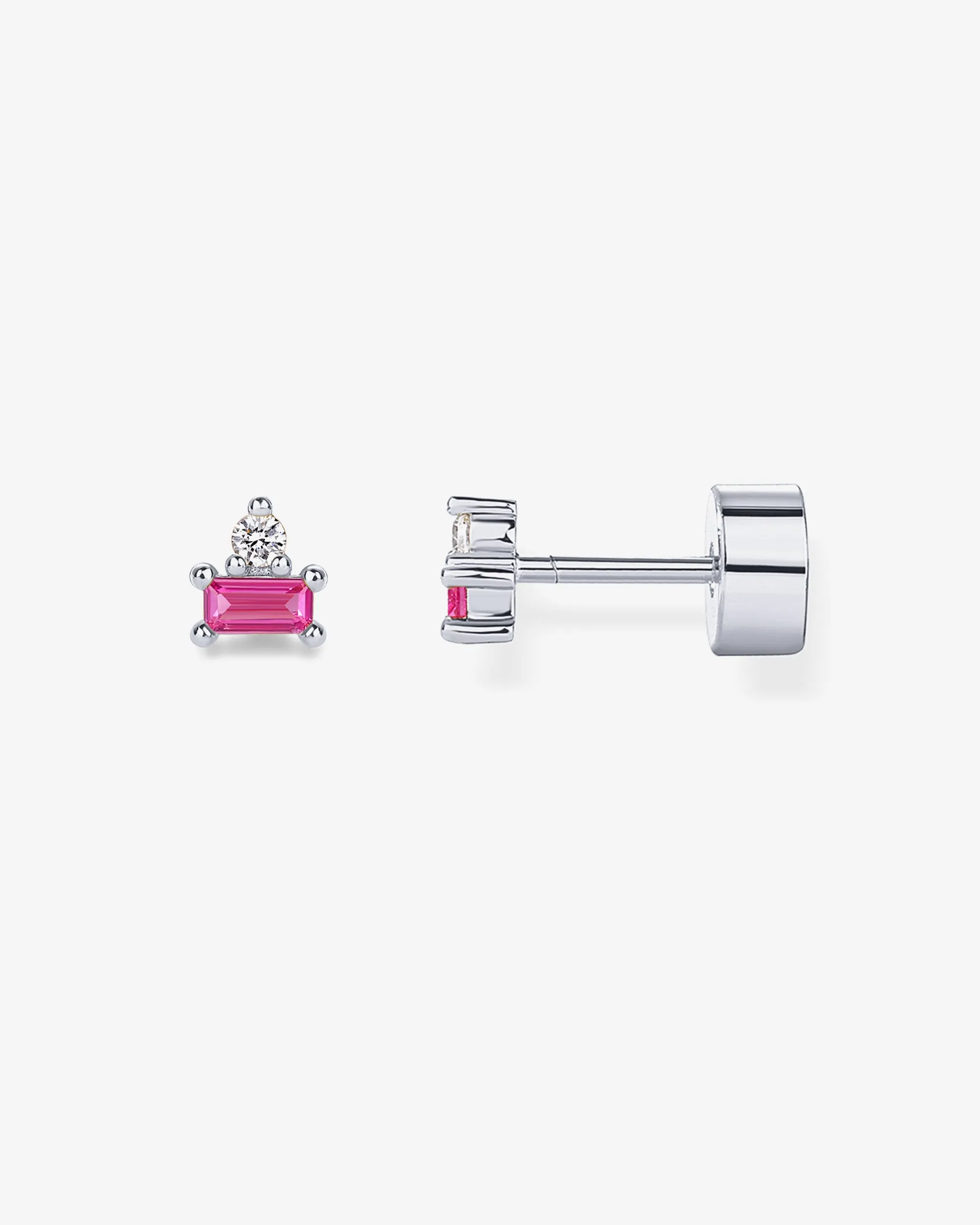 Two-Tone Gemstone Studs