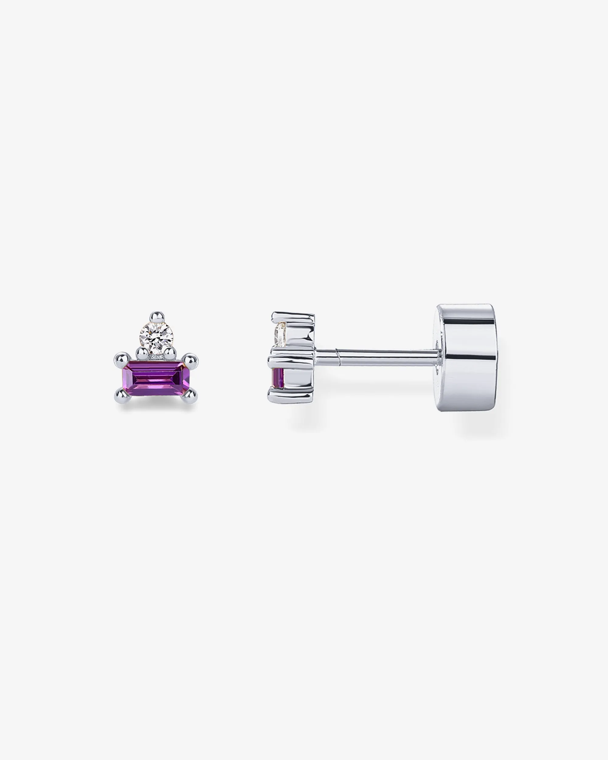 Two-Tone Gemstone Studs