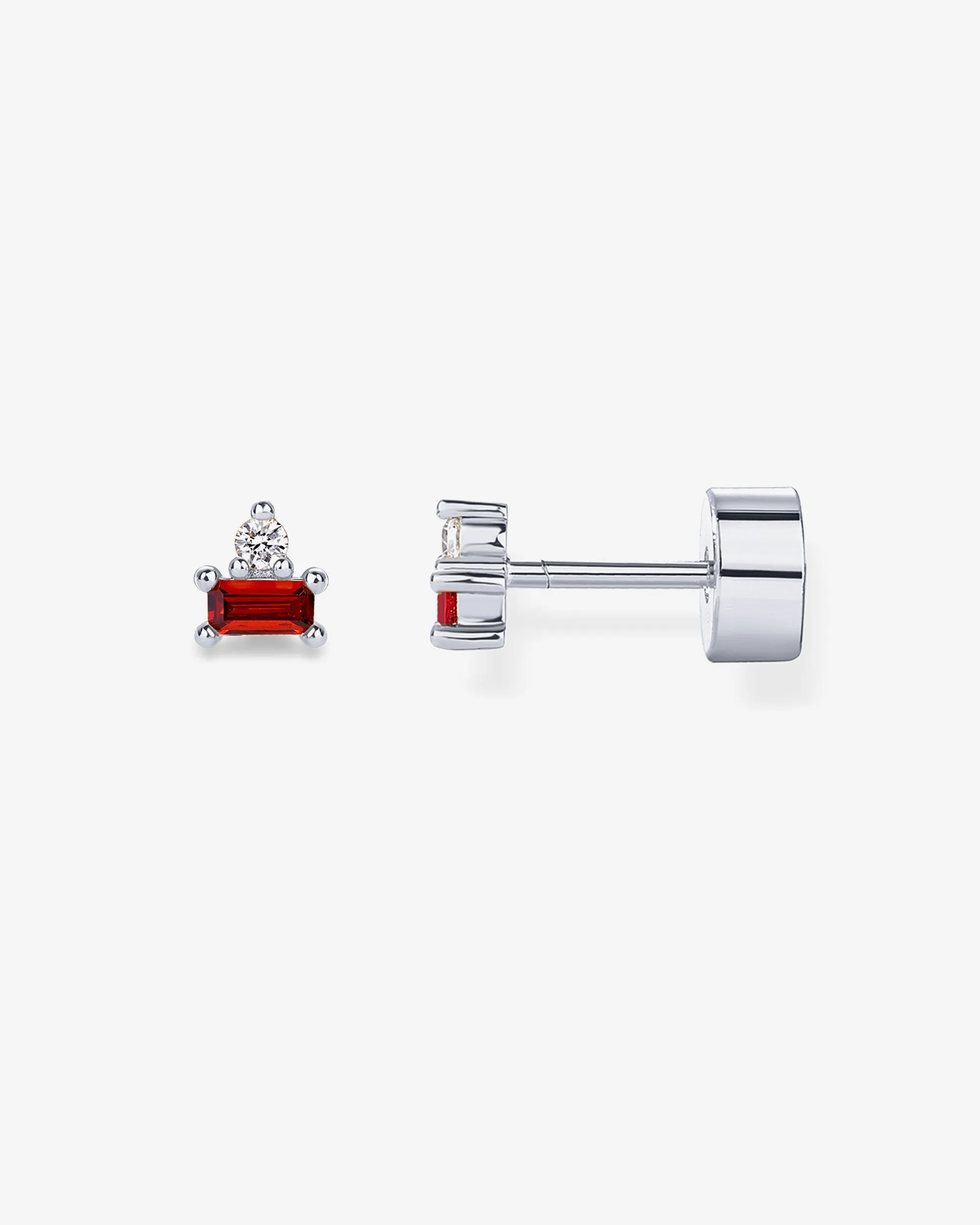Two-Tone Gemstone Studs