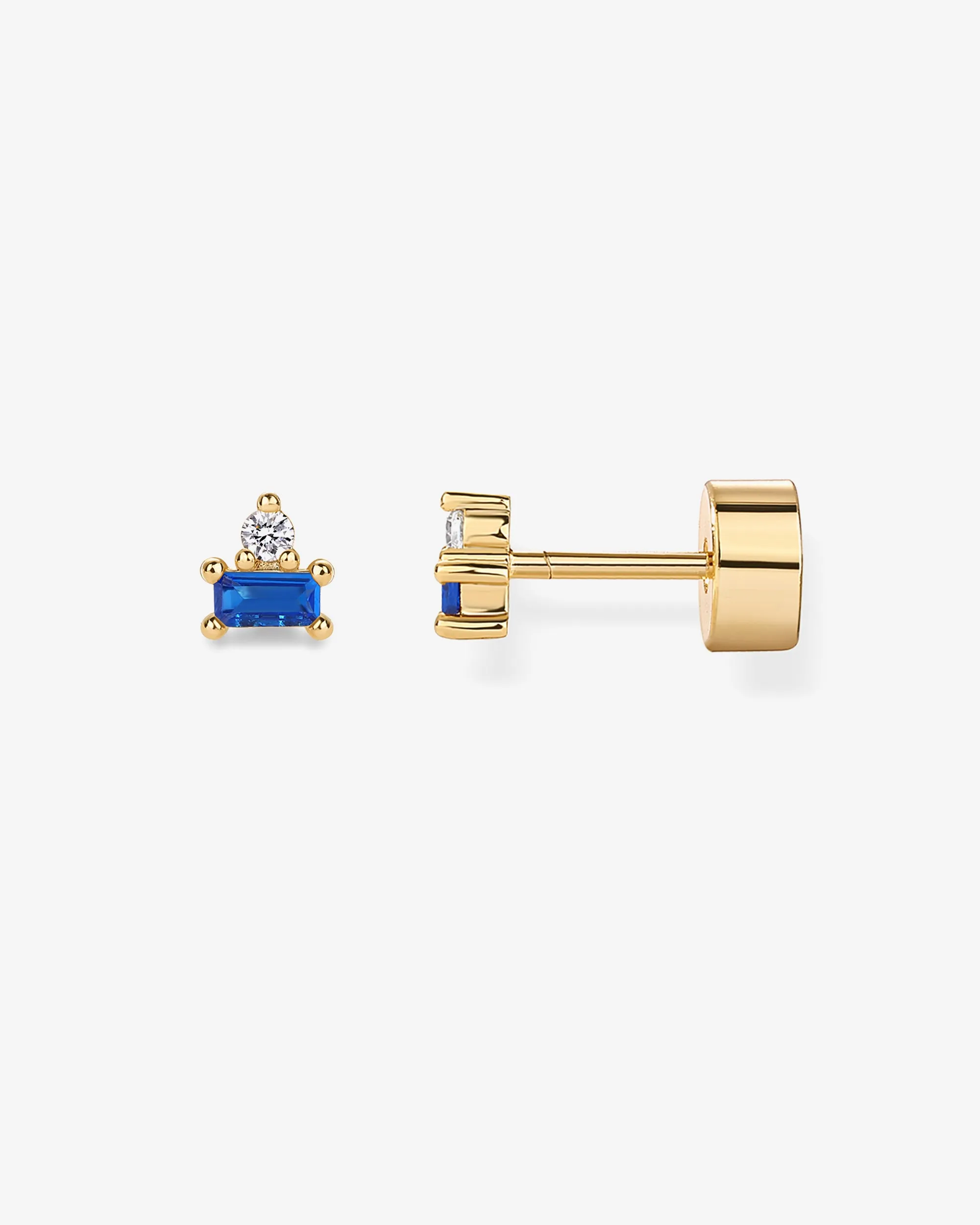 Two-Tone Gemstone Studs
