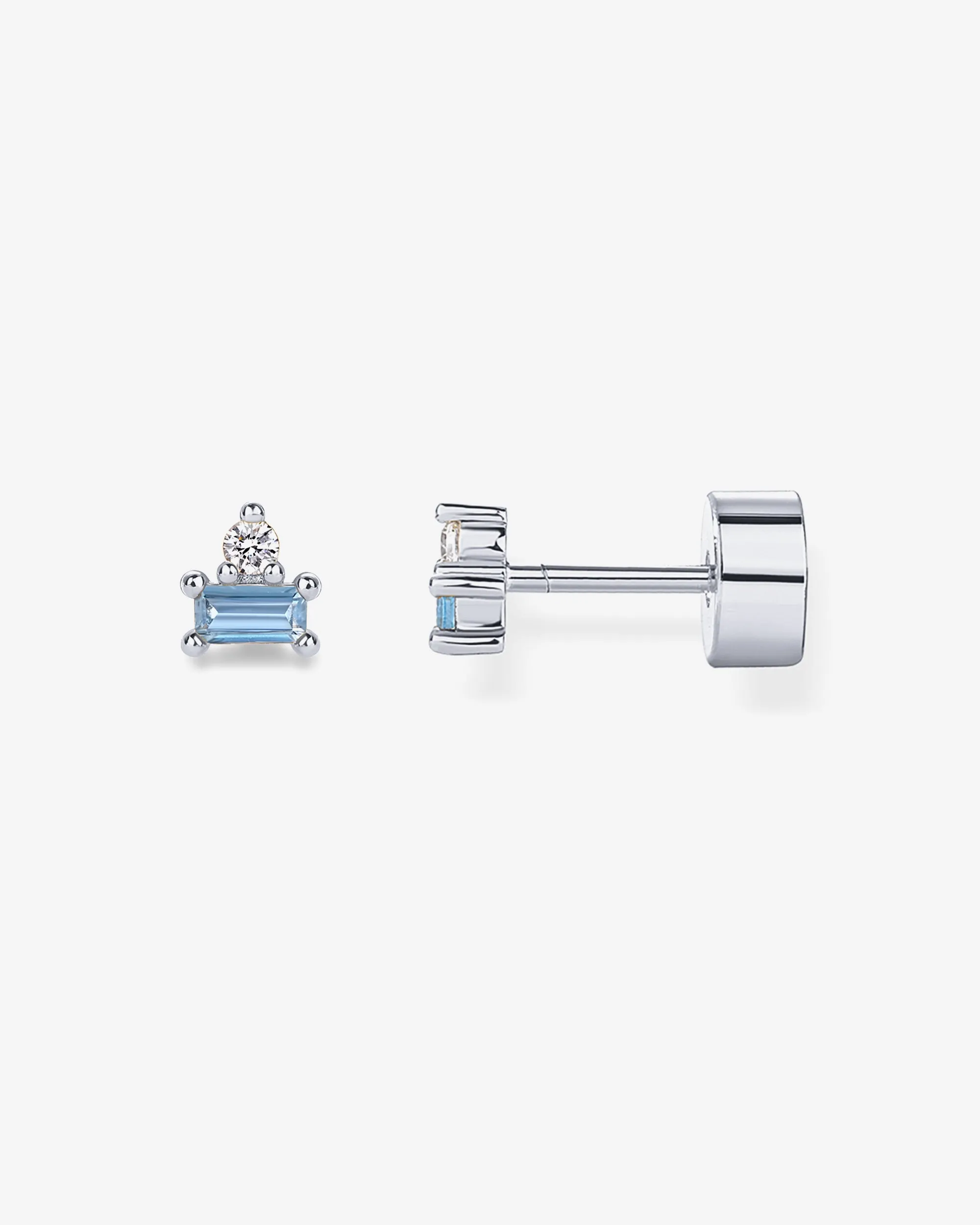 Two-Tone Gemstone Studs