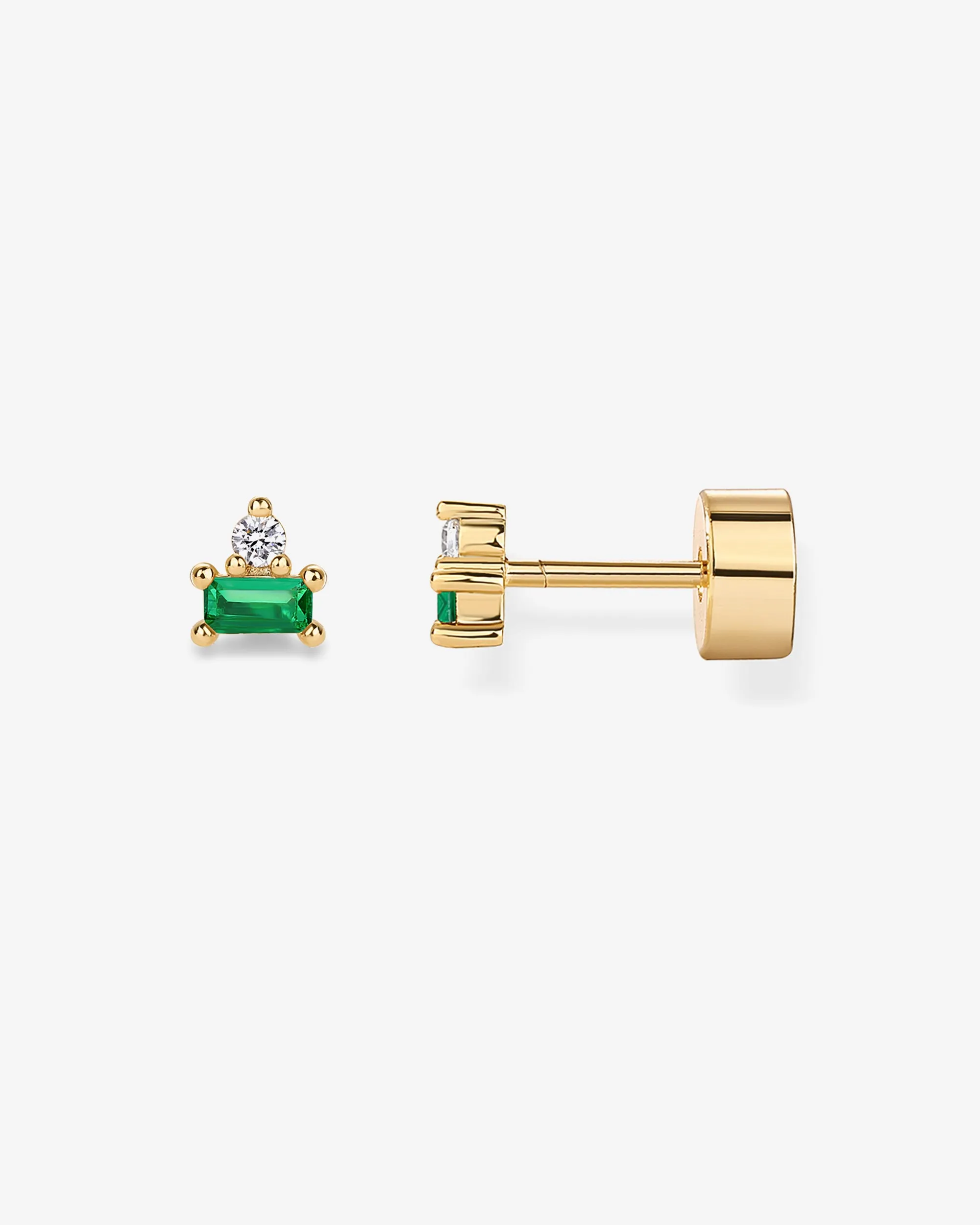 Two-Tone Gemstone Studs