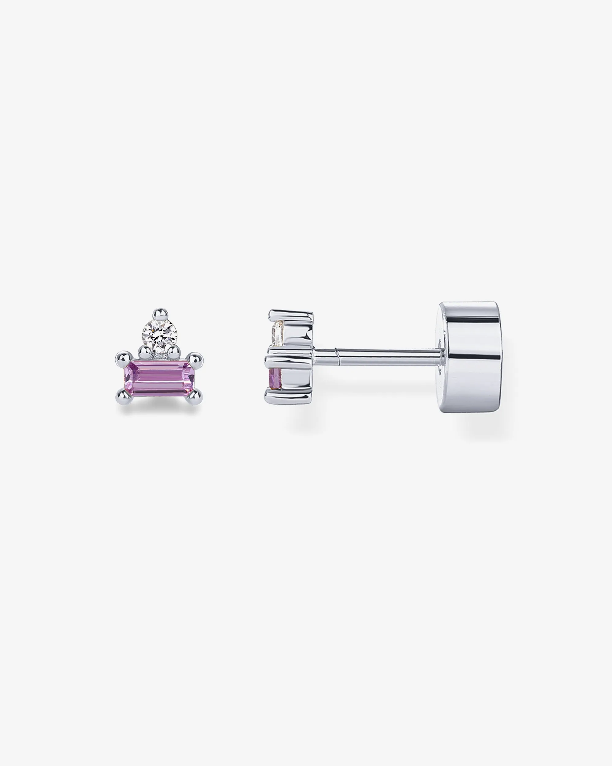 Two-Tone Gemstone Studs