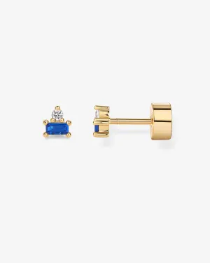Two-Tone Gemstone Studs