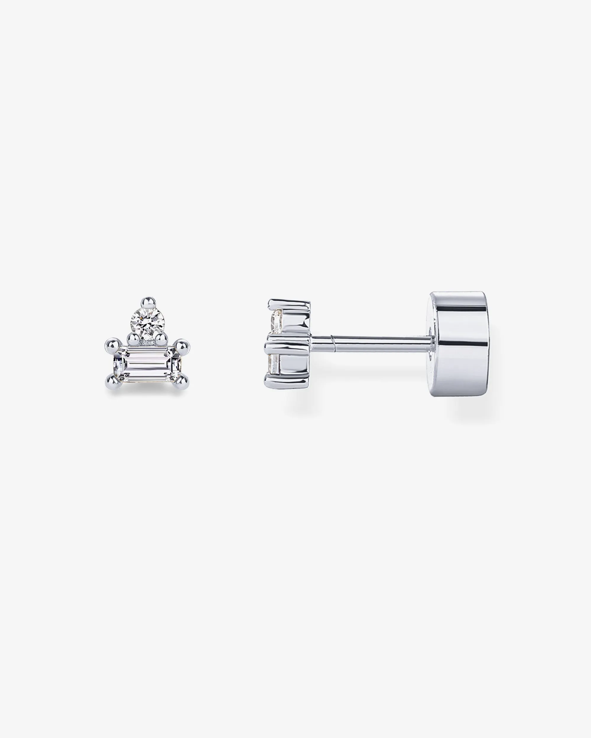 Two-Tone Gemstone Studs